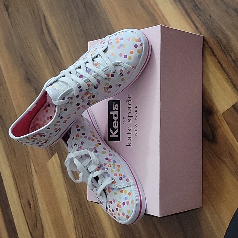 Keds Kate Spade New York Kickstart KS Confetti Cnftti Multi polka dot NIB